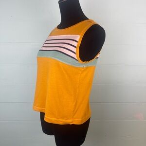 Derek Heart Orange Striped Tank Top